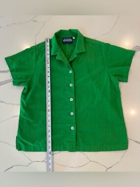 Big Bud Press Bright Green womens Button-Front Shirt